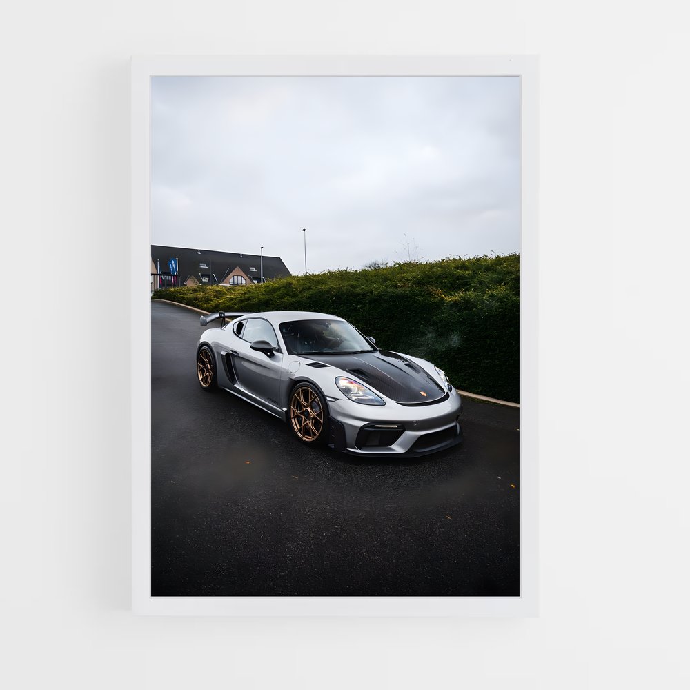 Poster Élégant Cayman GT RS – affiche Porsche (vue 3)